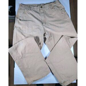 CARHARTT B11 BRN Men's 38x32 Canvas Carpenter Duck Pants Dungaree Fit